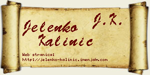 Jelenko Kalinić vizit kartica